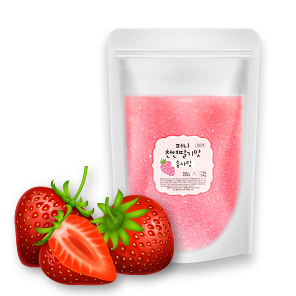 솜사탕설탕 연한 딸기맛 1Kg